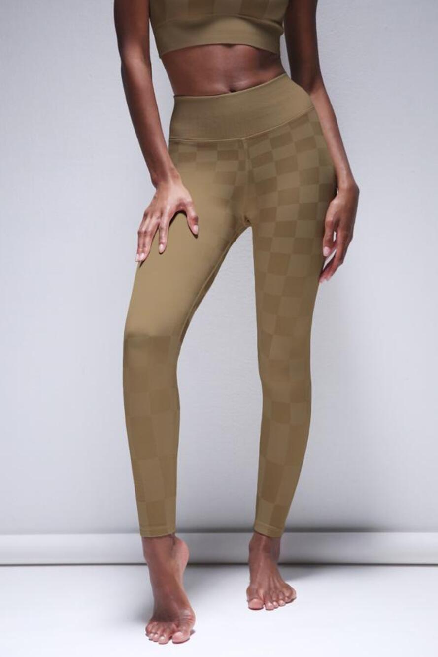 Avocado Avomuse Pine Bark Checkered Leggings Sz Small